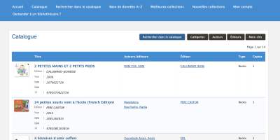 Ouverture du catalogue en ligne de la bibliothèque de la Section Française